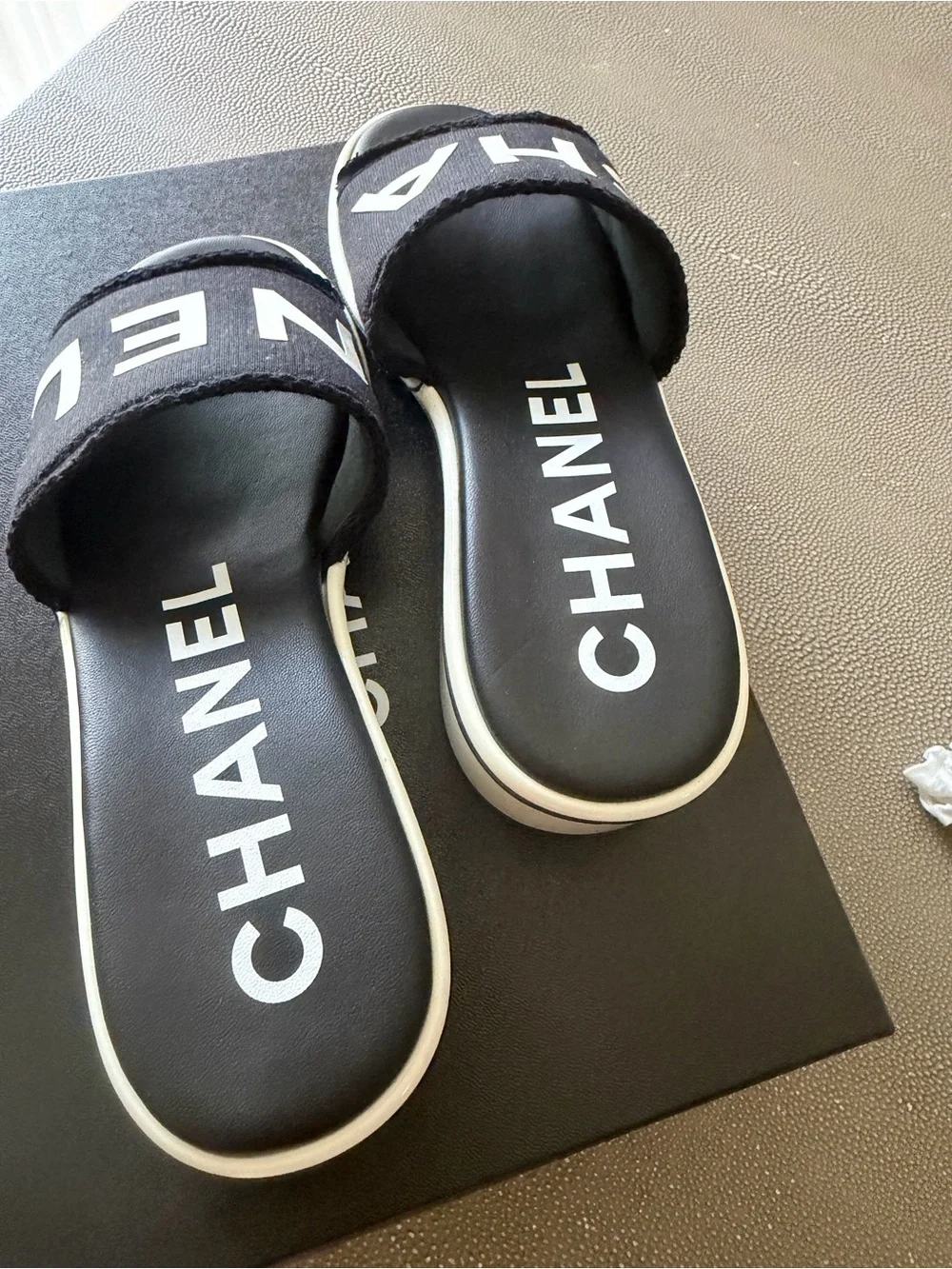 CHANEL slides wide